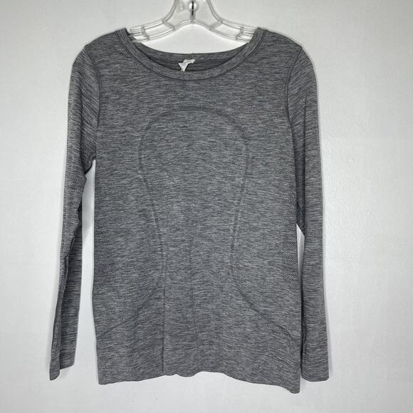 Lululemon Swiftly Tech Long Sleeve Shirt Womens 6 Gray Athletic Running Yoga - Picture 1 of 7